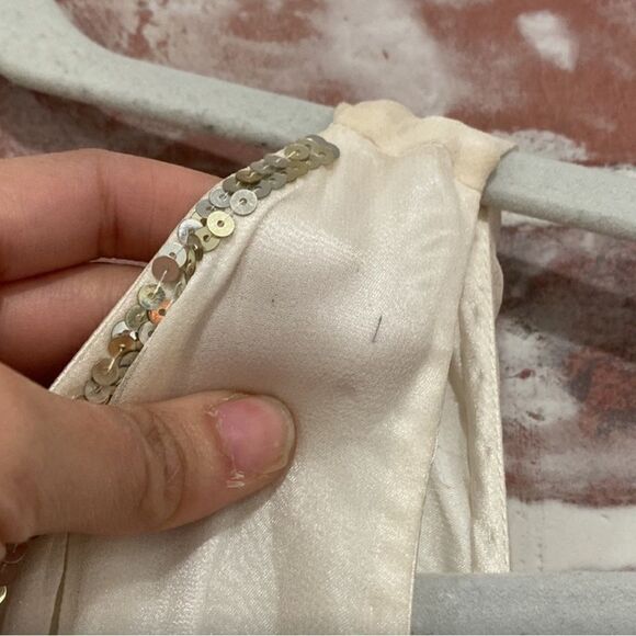 Sagaie Paris Women’s Vintage Sequined Silk Evening Mini Dress Size 4 ($400) - Picture 14 of 15